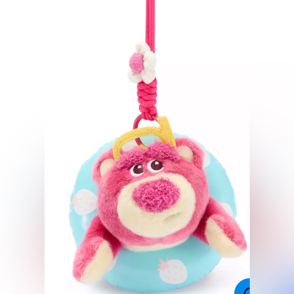 NEW Sealed Disney Lotso Bear Strawberry scented Bag Charm
